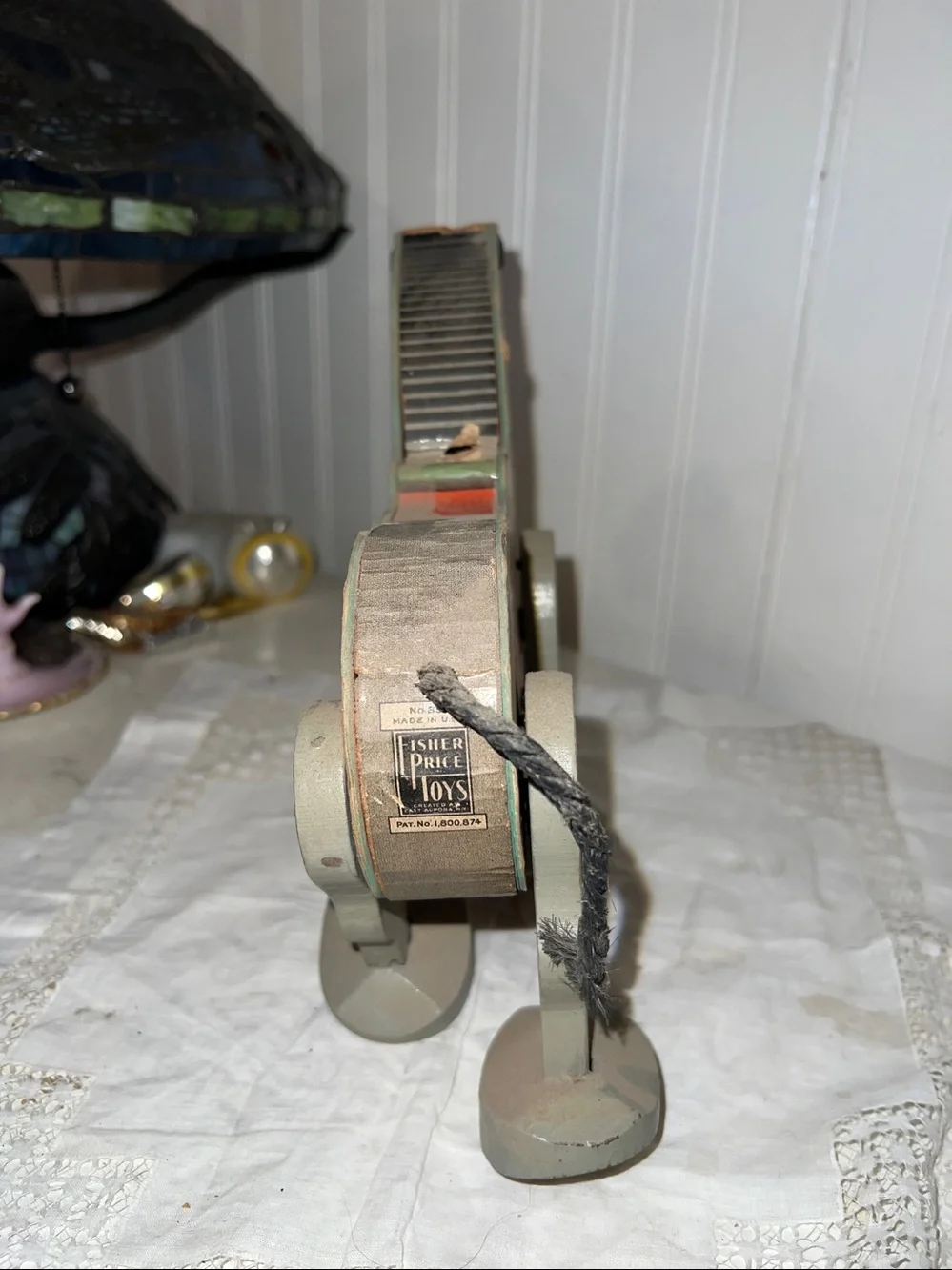 1931 Fisher Price go n back wood mule